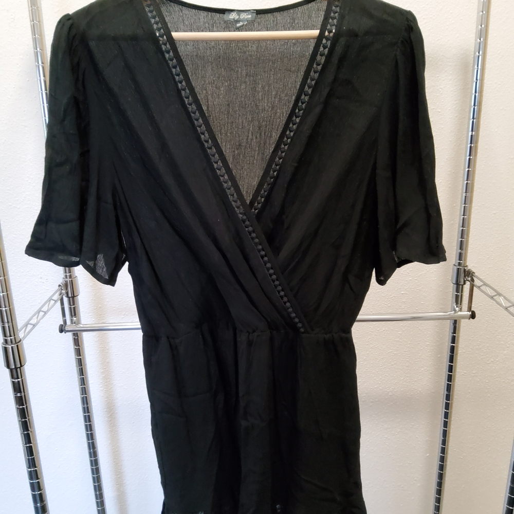 Lily Rose Black Romper